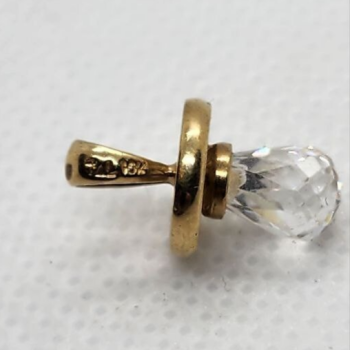 10K Yellow Gold Crystal Swarovski Pendant
