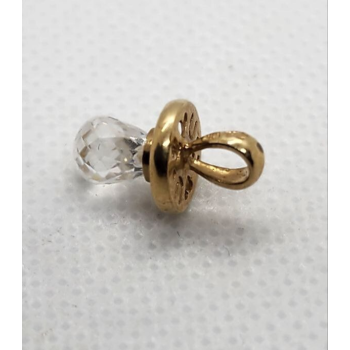 10K YELLOW GOLD CRYSTAL SWAROVSKI PENDANT
