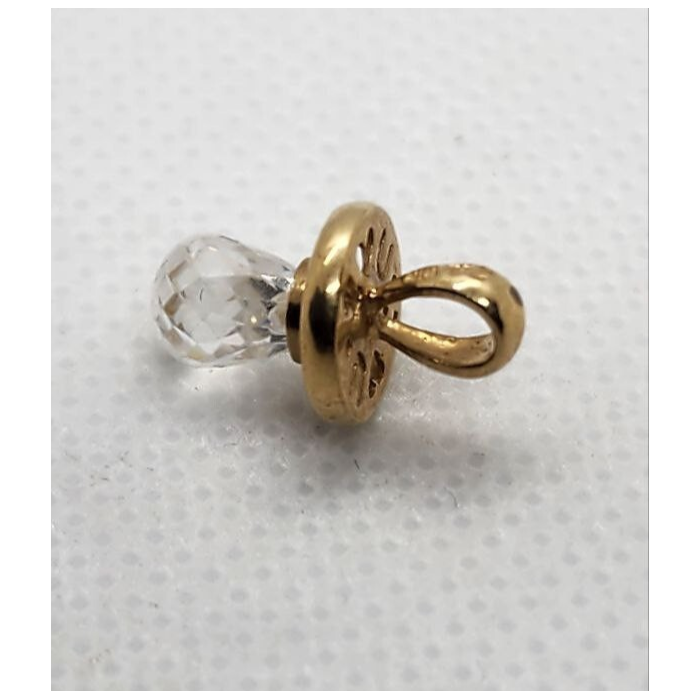 10K YELLOW GOLD CRYSTAL SWAROVSKI PENDANT