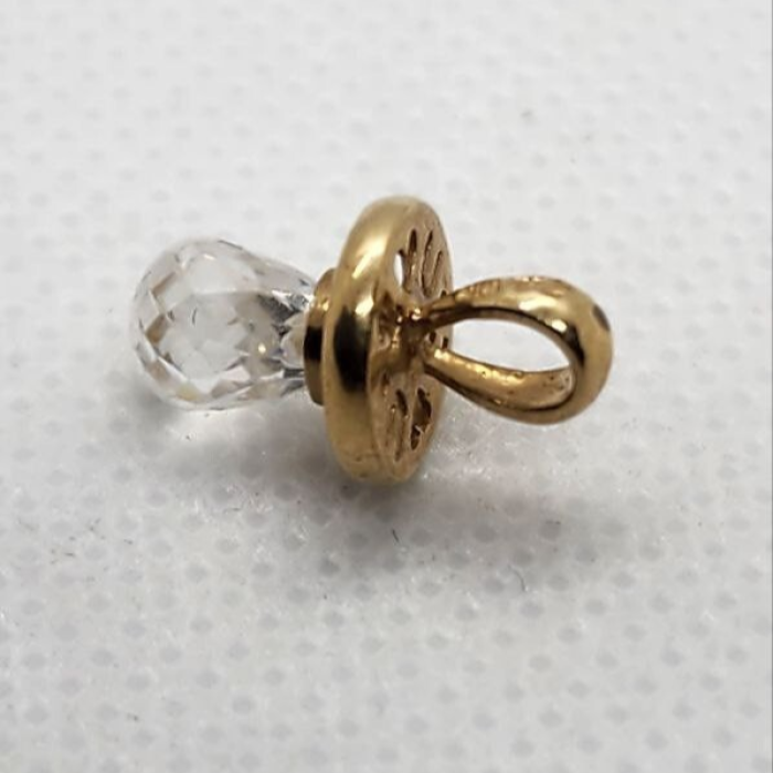 10K Yellow Gold Crystal Swarovski Pendant