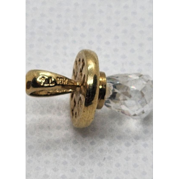 10K YELLOW GOLD CRYSTAL SWAROVSKI PENDANT