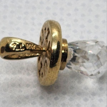 10K Yellow Gold Crystal Swarovski Pendant