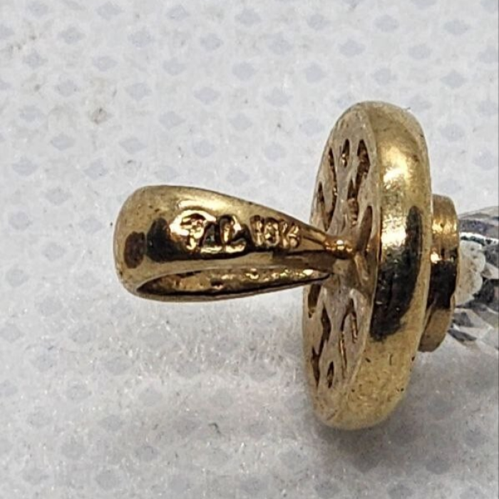 10K Yellow Gold Crystal Swarovski Pendant