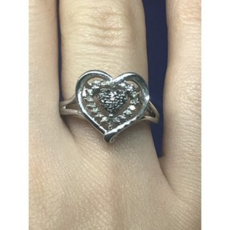 925 Sterling Silver Black Spinel & CZ 