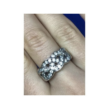 925 Sterling Silver CZ Ring Size 8.5