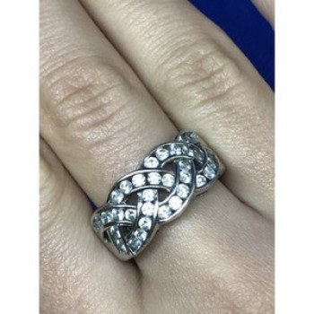 925 Sterling Silver CZ Ring Size 8.5