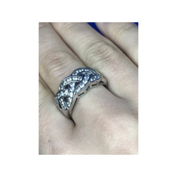 925 Sterling Silver CZ Ring Size 8.5