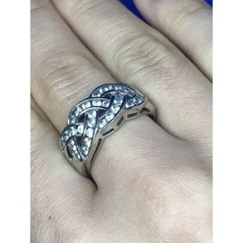 925 Sterling Silver CZ Ring Size 8.5