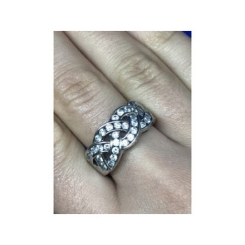 925 Sterling Silver CZ Ring Size 8.5