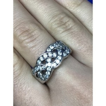 925 Sterling Silver CZ Ring Size 8.5