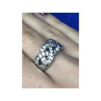 925 Sterling Silver CZ Ring Size 8.5