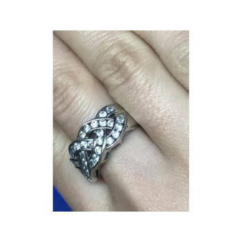 925 Sterling Silver CZ Ring Size 8.5