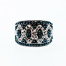 925 Sterling Silver Blue & White CZ Ring Size 7.5