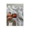 925 STERLING SILVER AMBER & GARNET RING SIZE 8.5