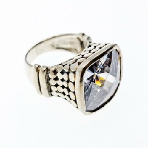 925 Sterling Silver CZ Ring Size 6.5