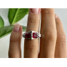 925 Sterling Silver Pink Spinel Ring Size 5.5