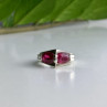 925 Sterling Silver Pink Spinel Ring Size 5.5