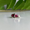 925 Sterling Silver Pink Spinel Ring Size 5.5