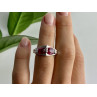 925 Sterling Silver Pink Spinel Ring Size 5.5