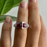 925 Sterling Silver Pink Spinel Ring Size 5.5
