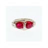 925 Sterling Silver Pink Spinel Ring Size 5.5