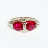 925 Sterling Silver Pink Spinel Ring Size 5.5