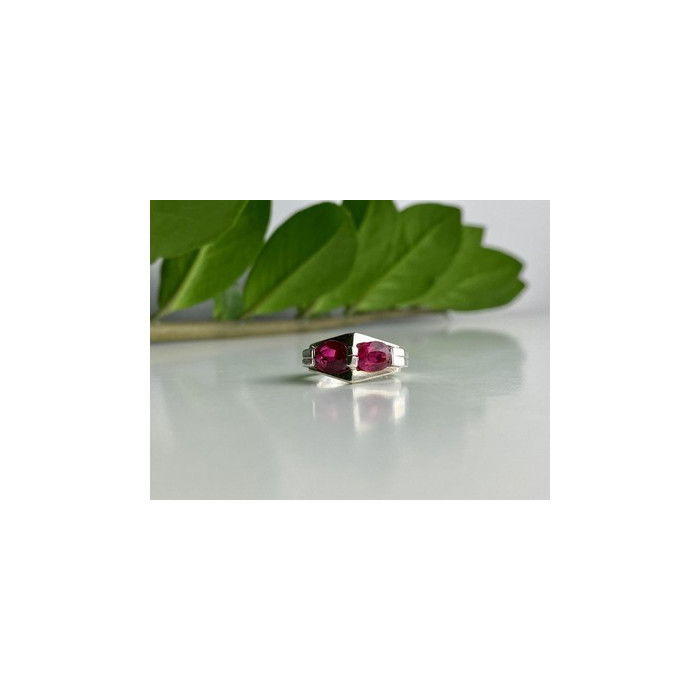 925 Sterling Silver Pink Spinel Ring Size 5.5