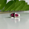 925 Sterling Silver Pink Spinel Ring Size 5.5