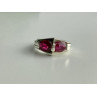 925 Sterling Silver Pink Spinel Ring Size 5.5