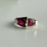 925 Sterling Silver Pink Spinel Ring Size 5.5