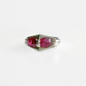 925 Sterling Silver Pink Spinel Ring Size 5.5
