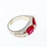 925 Sterling Silver Pink Spinel Ring Size 5.5