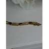 925 Sterling Silver Gold Plated Jjt Garnet & CZ Bracelet Length 7.5