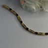 925 Sterling Silver Gold Plated Jjt Garnet & CZ Bracelet Length 7.5