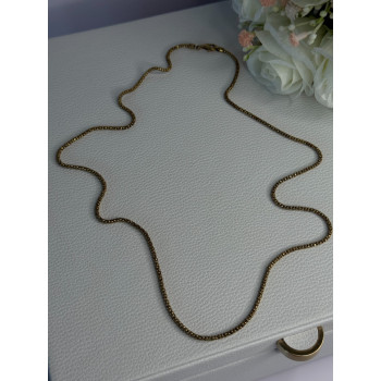 925 Sterling Silver Gold Plated Italy Lirm Necklace Chain Length 22 Inch