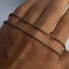 925 Sterling Silver Gold Plated Italy Lirm Necklace Chain Length 22 Inch