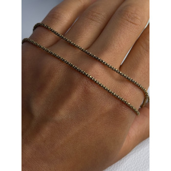 925 Sterling Silver Gold Plated Italy Lirm Necklace Chain Length 22 Inch