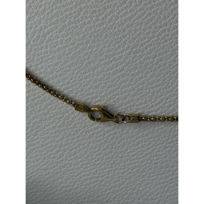 925 Sterling Silver Gold Plated Italy Lirm Necklace Chain Length 22 Inch