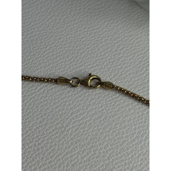 925 Sterling Silver Gold Plated Italy Lirm Necklace Chain Length 22 Inch