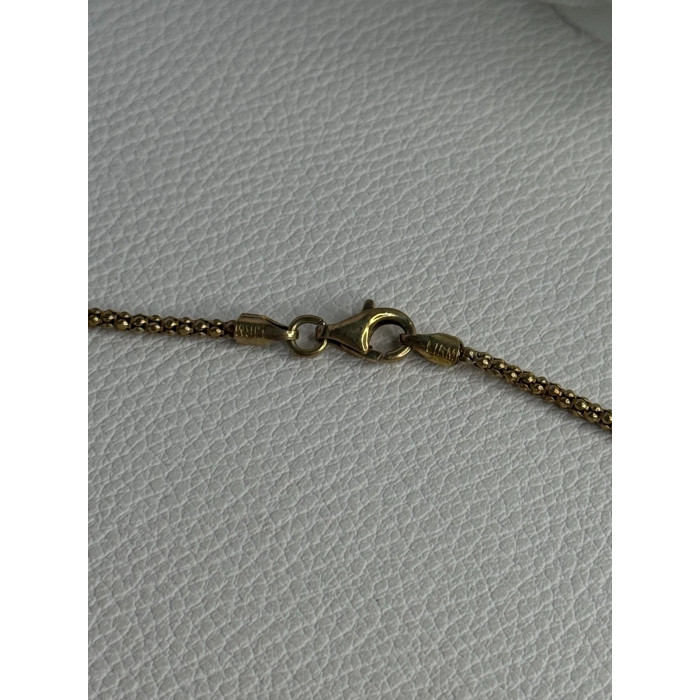 925 Sterling Silver Gold Plated Italy Lirm Necklace Chain Length 22 Inch