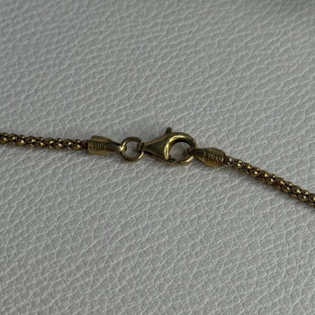 925 Sterling Silver Gold Plated Italy Lirm Necklace Chain Length 22 Inch
