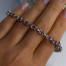 925 Sterling Silver Amethyst Fas Bracelet Length 7.5