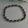 925 Sterling Silver Amethyst Fas Bracelet Length 7.5