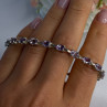 925 Sterling Silver Amethyst Fas Bracelet Length 7.5