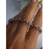 925 Sterling Silver Amethyst Fas Bracelet Length 7.5