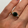 10K Yellow Gold Ring With Emerald & Diamonds Size 6
