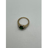 10K YELLOW GOLD RING  WITH EMERALD & DIAMONDS  SIZE 6