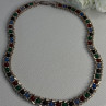 925 Sterling Silver Italy Milor Multicolor Agate Necklace Length 17 Inch