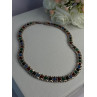 925 Sterling Silver Italy Milor Multicolor Agate Necklace Length 17 Inch