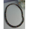 925 Sterling Silver Italy Milor Multicolor Agate Necklace Length 17 Inch